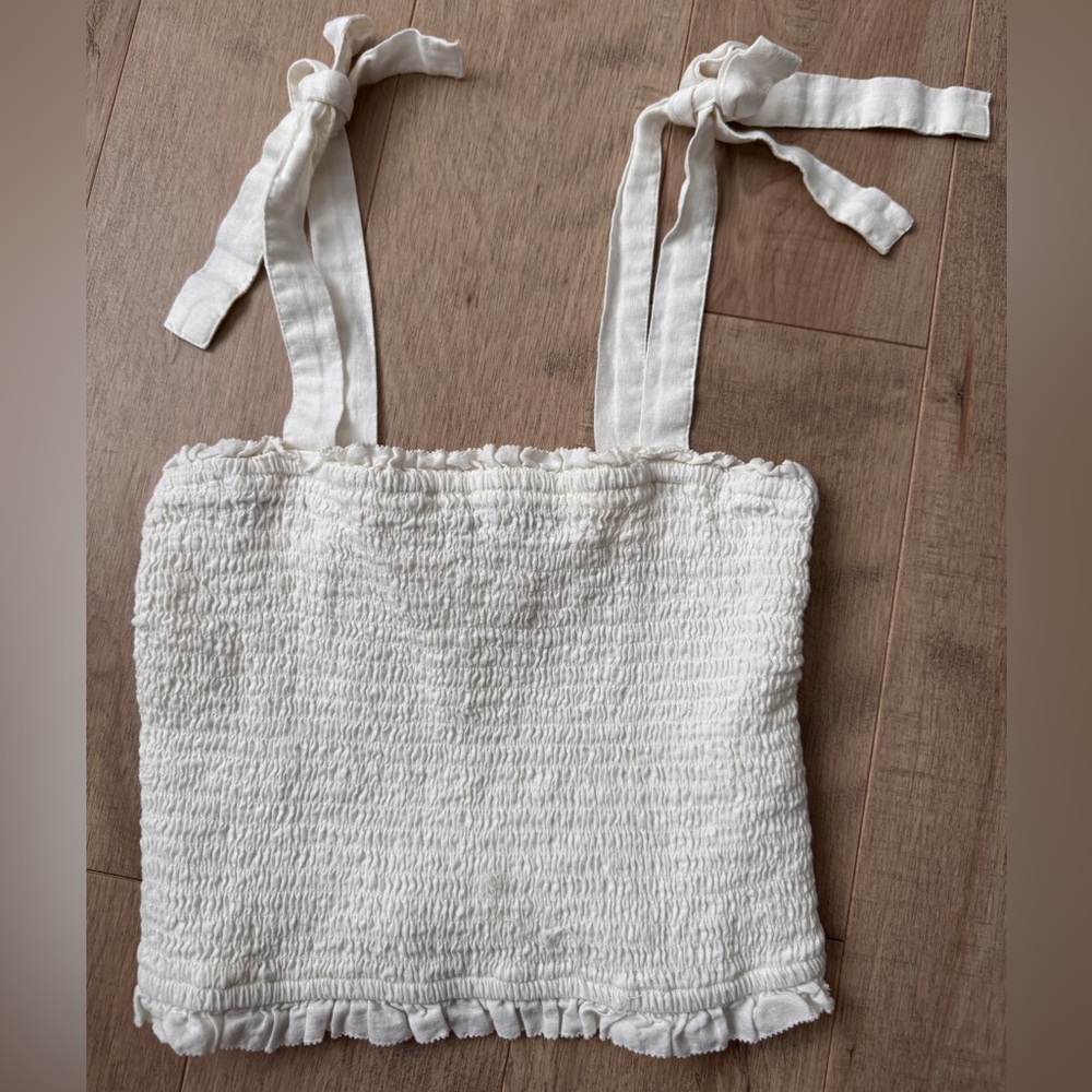 Abercrombie & Fitch Cream Crop Top